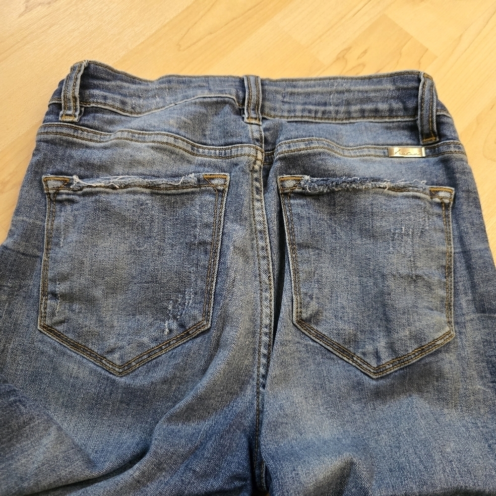 KanCan Button Fly Distressed Jeans Size 5/26 - Picture 6 of 12